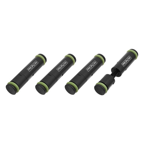 Proflow Fuel Injector Blanks 14mm O-rings Adjustable 4 Pack Billet Aluminium Black