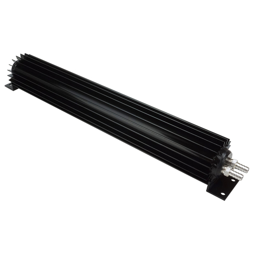 Proflow Fluid Cooler Transmission Heat Sink Dual Pass Aluminum Powdercoat 3.250 in.18 in. Long 2 x 1/4"NPT