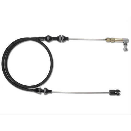 Proflow Throttle Cable Braided Black Stainless Steel 36 in. Long Universal Kit