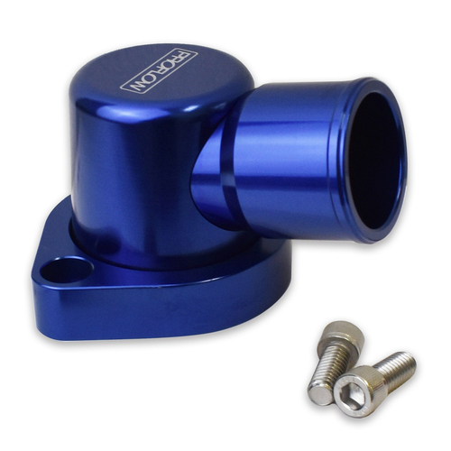 Proflow Water Neck Billet Aluminium Swivel Blue Anodised 90 Degree SB For Ford 302-351C