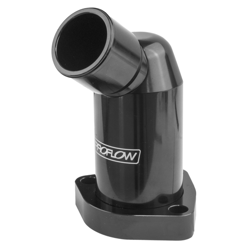 Proflow Water Neck Billet Aluminium Swivel Black Anodised 45 Degree Swivel For Mazda Series 5