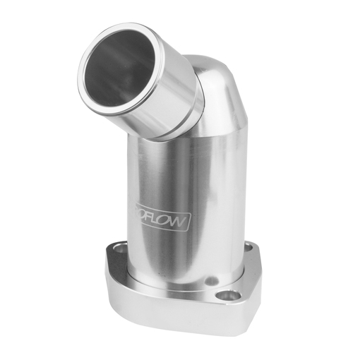 Proflow Water Neck Billet Aluminium Swivel Silver Anodised 45 Degree Swivel For Mazda Series 5
