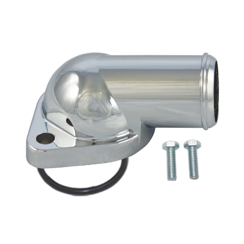 Proflow Aluminium Water Neck For Pontiac V8 O'Ring Style Chrome