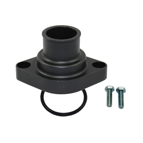 Proflow Aluminium Water Neck For Chevrolet Straight O'Ring Style Black Each