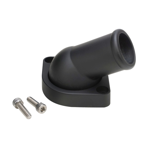 Proflow Water Neck Thermostat Housing Cast Aluminum Black 45 Degree Swivel Chev For Holden LS Each