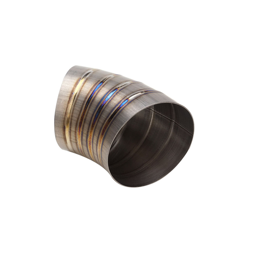 Proflow Welded Pie Cut Round Tubing Titanium 5.0" 45 Degree