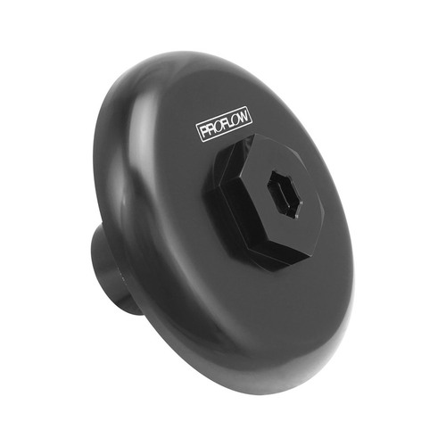 Proflow Oil Filter Sandwich Block Off Plate Aluminium For Holden V8 13/16 -16 Black