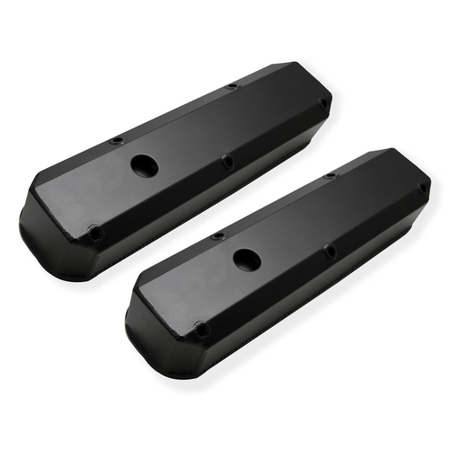 Proflow Valve Covers Tall Fabricated Aluminum Black Powder Coated Small Block For Chrysler Pair