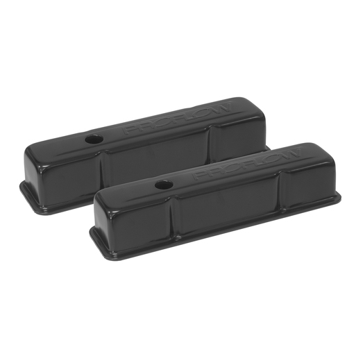 Proflow Valve Covers Steel Black Tall Chev Small Block Pair
