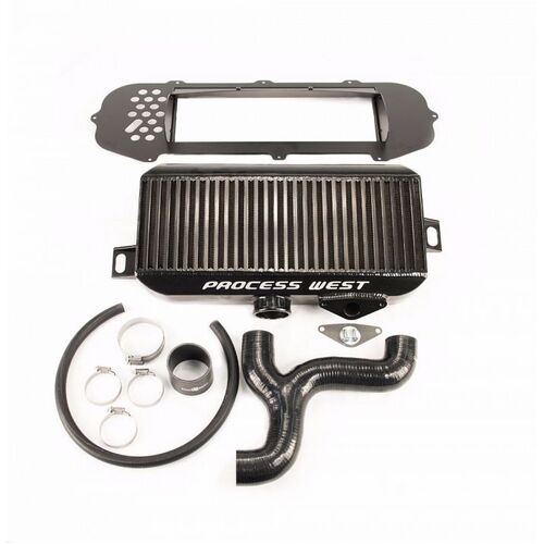 Top Mount Intercooler (suits Subaru 01-02 GD WRX/STI) - Black PWTMIC03B