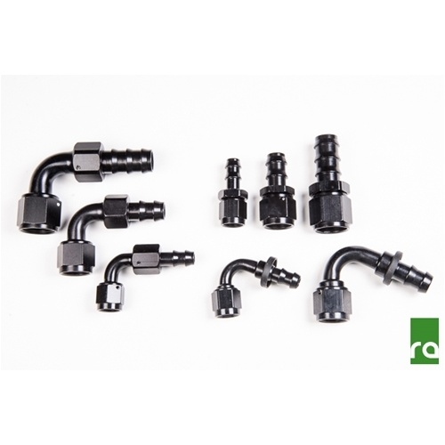 Radium PushLok Hose End, 10AN, 90Deg