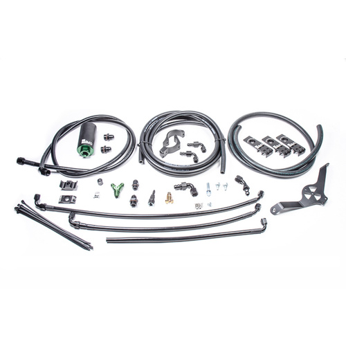 Radium Fuel Rail Plumbing Kit w/Stainless Filter - Subaru WRX/STI 08-14