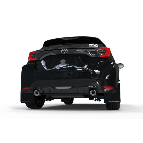 rallyarmor Black Mud Flap White Logo for Toyota GR Yaris Hatch 2020-22 