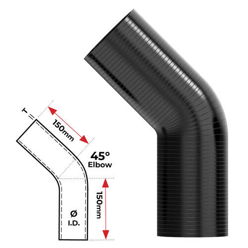 Redback Silicone Hose (1-1/2") 45¡ Bend