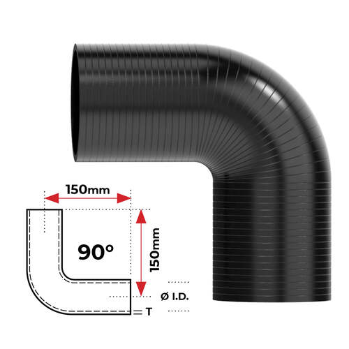 Redback Silicone Hose (1") 90¡ Bend