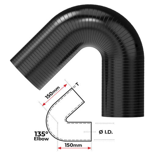 Redback Silicone Hose (3/4") 130¡ Bend