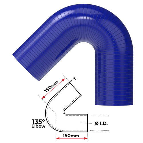 Redback Silicone Hose (3-1/2") 135¡ Bend