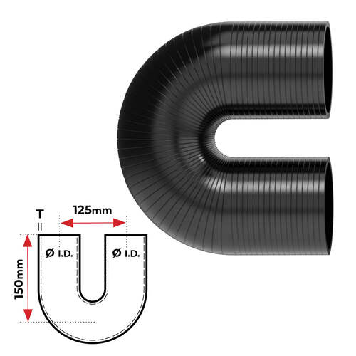 Redback Silicone Hose (2-1/2") 180¡ Bend