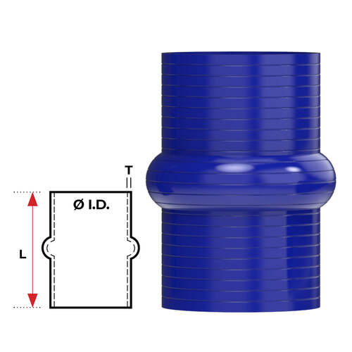 Redback Silicone Hose (2-3/8") Straight hump