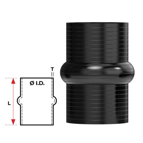 Redback Silicone Hose (3") Straight hump