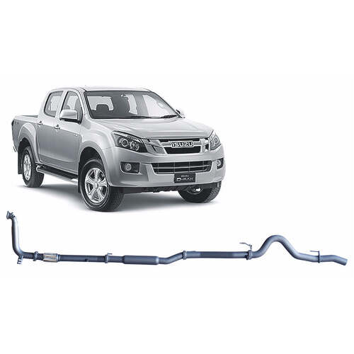 Redback Extreme Duty Exhaust for Isuzu D-MAX (06/2012-10/2016)(With Cat,With Large Muffler)
