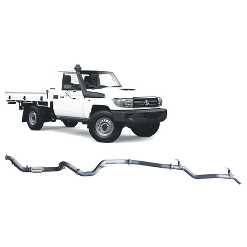 Redback Extreme Duty Exhaust for Toyota Landcruiser 79 Series Single Cab (03/2007-10/2016)(With Large Muffler,With Cat)