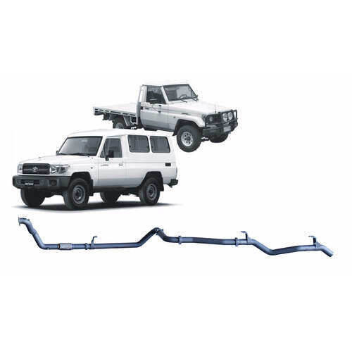 Redback Extreme Duty Exhaust for Toyota Landcruiser 78 Series (01/1990-01/2007), Toyota Landcruiser 75 Series (03/1990-11/1999)(With Large Muffler,Non