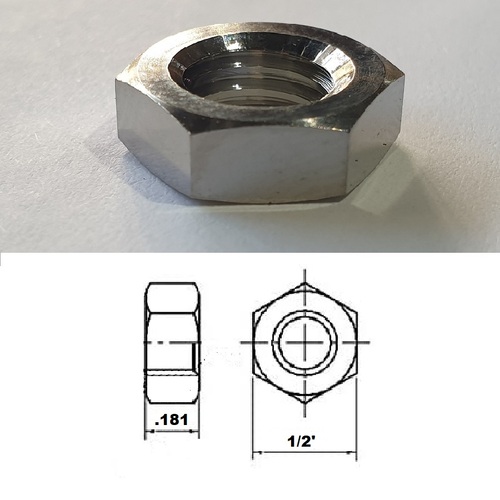 5/16 UNC TITANIUM HEX JAM NUT GRADE 5