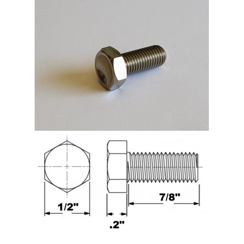 5/16 UNC X 7/8" TITANIUM HEX BOLT GRADE 5