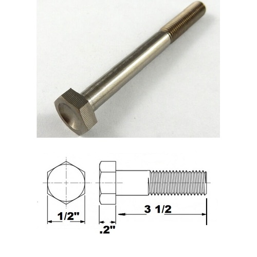 5/16 UNF X 3 1/2" TITANIUM HEX BOLT GRADE 5