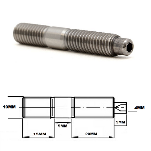 M10X1.25 GRADE 5 TITANIUM STUD