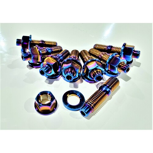 NISSAN TITANIUM BURNT SR20/CA18 EXHAUST MANIFOLD STUD KIT