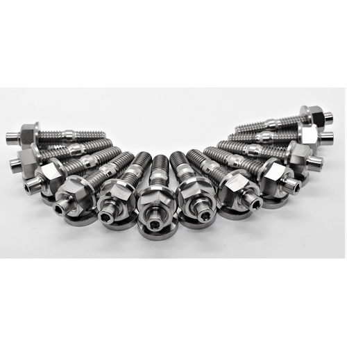 PORSCHE 924 944 EXHAUST MANIFOLD STUD KIT FLANGE HEX NUT