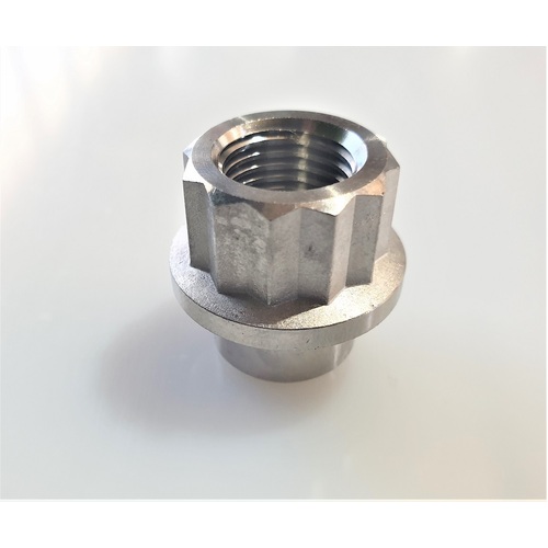 TITANIUM M12X1.5 SHORT SHANK 12 POINT WHEEL NUT