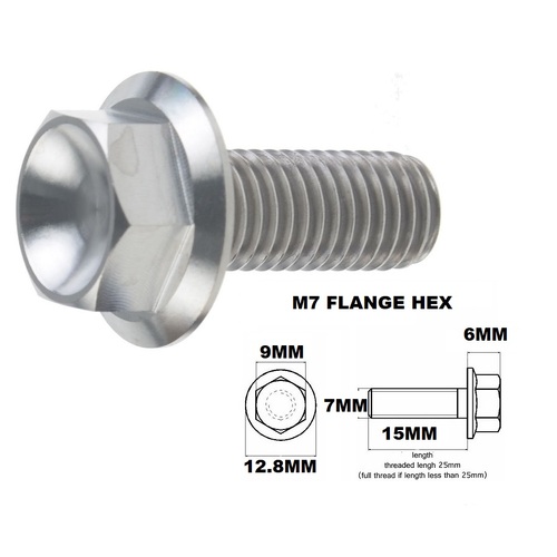 TITANIUM M7X1.00X15MM