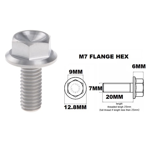 TITANIUM M7X1.00X20MM
