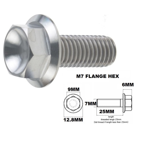 TITANIUM M7X1.00X25MM