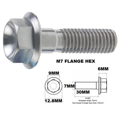 TITANIUM M7X1.00X30MM