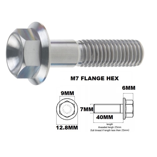 TITANIUM M7X1.00X40MM