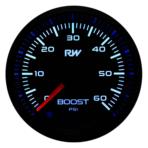 Raceworks 52mm Electronic Diesel Boost Gauge Kit 60PSI
