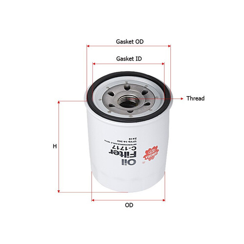 Sakura C-1717 Oil Filter -  C-1717