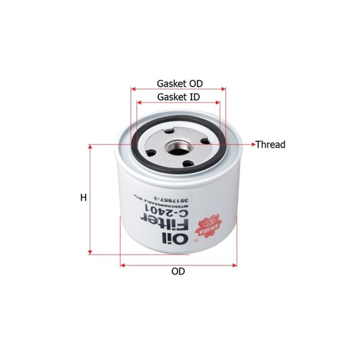 Sakura C-2401 Oil Filter -  C-2401