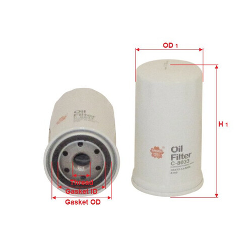 Sakura C-8033 Oil Filter -  C-8033