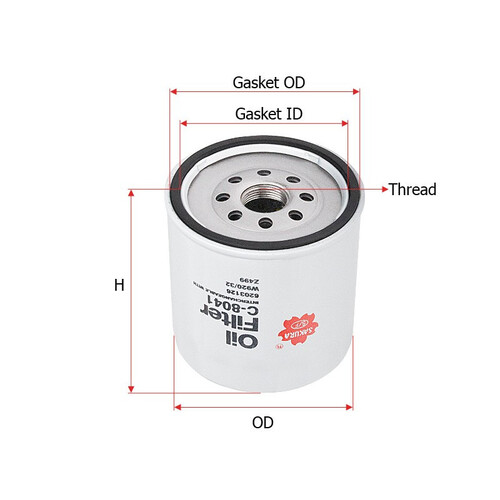 Sakura C-8041 Oil Filter -  C-8041