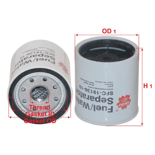 Sakura SFC-19130-10 Fuel/Water Separator -  SFC-19130-10