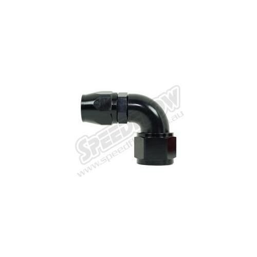 SPEEDFLOW Stepped 90 Degree Hose Ends 100 Series ~ Cutter Style - '-12 to -10 Black