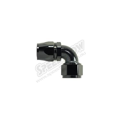 SPEEDFLOW 100 Series 90 Degree Hose Ends ~ Cutter Style 16 Black