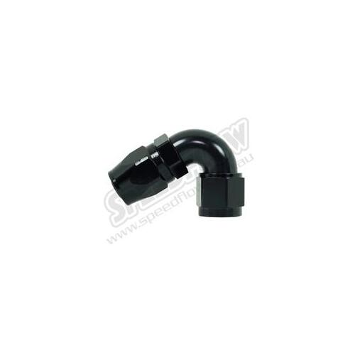 SPEEDFLOW 100 Series 120 Degree Hose Ends ~ Cutter Style 4 Black