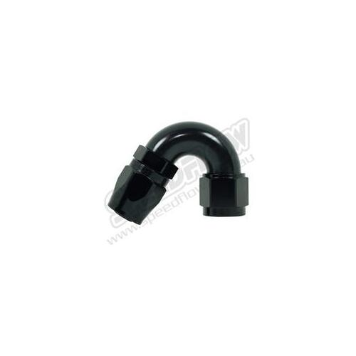 SPEEDFLOW 100 Series 150 Degree Hose Ends ~ Cutter Style 8 Black