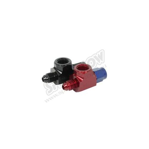 SPEEDFLOW Female to Male with 1/4” NPT Port - 06 to 1/4\ NPT Red/Blue